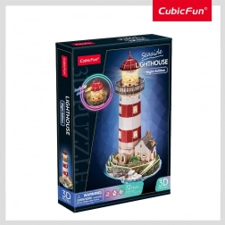 3D-puzzel vuurtoren met LED-verlichting CUBICFUN Night Edition