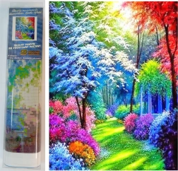 Diamantmozaïek - Kleurrijk bos