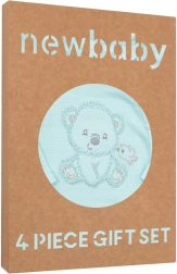 Baby cadeauset voor het kraamziekenhuis NEW BABY Sweet Bear blauw, 4-delig