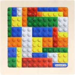 Houten puzzel bouwset 9 stukjes