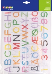 Onderleggers voor strijkkralen PLAYBOX - letters en cijfers