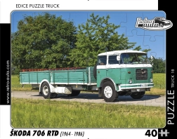 Puzzel Retro auto’s Škoda 706 RTD – vrachtwagen, 40 stukjes