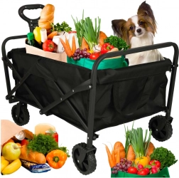 Opvouwbare toeristische transportkar voor boodschappen met zwenkwielen en telescopische handgreep