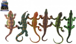 Set van rubberen hagedissen met zuignap in doos