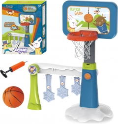 Woopie set 2-in-1 basketbal en voetbaldoel + bal + pomp