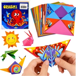 Origami-set voor kinderen met gekleurd papier en handleiding (100 vellen)