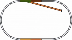 Piko railset B met doodlopend spoor en ballast H0