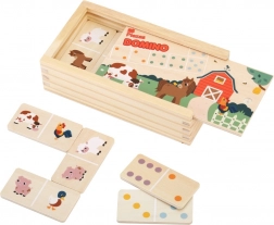 domino boerderij 2kids toys – dubbelzijdige houten domino voor kinderen