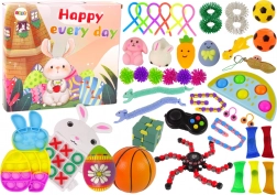 Paasset fidgetspeelgoed set Pop It en squishy anti-stress – 42 stuks