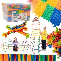 Creatieve bouwset rietjes 1200 stuks