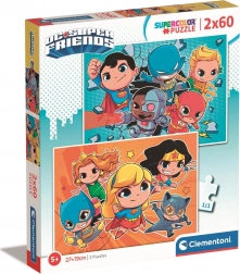 Puzzel DC Super Friends 2x60 stukjes van Clementoni