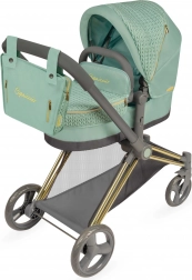 Opvouwbare 3-in-1 poppenwagen met tas CAPRICCIO, 73 cm