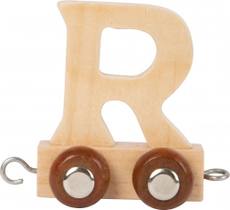 Houten wagon met de letter R voor houten treinbaan small foot