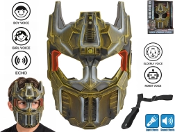 Gele TransforMACHINES-masker met stemvervormer, licht- en geluidseffecten