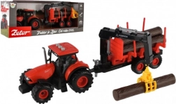 Zetor tractor met aanhanger en laadarm