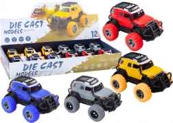 Terreinwagentje 1:32 metalen rubberen wielen licht en geluid pull-back