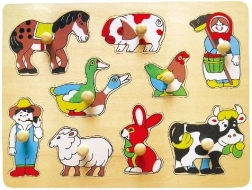 Houten inlegpuzzel Boerderij