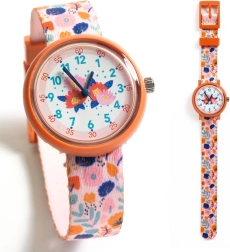Analoge kinderhorloge Djeco Bloemen