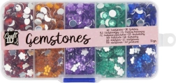 Set van kleurrijke decoratieve edelstenen