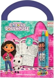 creatief kleur- en activiteitenboek met opdrachten en waskrijtjes GABBY’S DOLLHOUSE