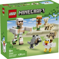 LEGO Minecraft Aanval van de kippenruiter in de woestijn