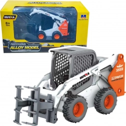 Metalen wiellader met grijper 1:50 wit