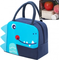 Geïsoleerde lunchtas Dino blauw 23 cm
