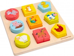 Houten inlegpuzzel Vormen en Dieren