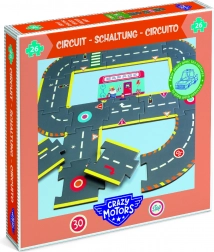 reusachtige puzzel racebaan CRAZY MOTORS, 26 stukjes