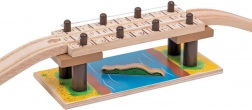 houten safaribrug met krokodil Bigjigs Rail