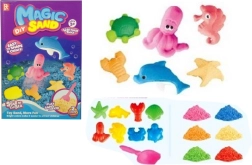 Kinetisch zand 3D met vormpjes, 2 kleuren in set