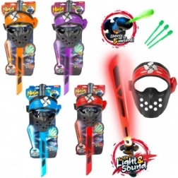 Ninja-set met zwaard, masker en pijltjes met licht en geluid