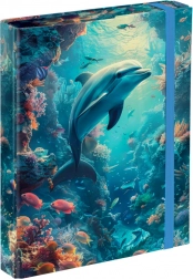 Map voor schoolschriftjes BAAGL Dolfijn A5