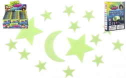 Lichtgevende sterren en maan voor aan de muur – decoratie voor de kinderkamer