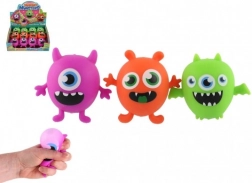 Antistress knijpbal monster 9 × 8 cm, set van 3 kleuren