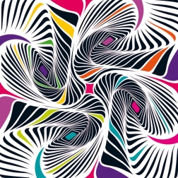 Vierkante puzzel Curiosi Q Shake – patroon II, 72 stukjes