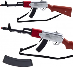 Realistische speelgoedgeweer met riem en geluiden