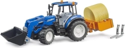 Bruder tractor NEW HOLLAND T5.120 met voorlader, laadbak, vorken en hooibaal