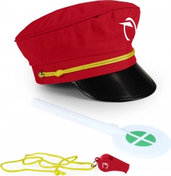 Set voor een ZSSK-dispatcher met fluitje en signaalschijf