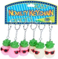 Lichtgevende ananas-sleutelhanger met zonnebril