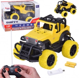 RC terreinwagen 1:36 met LED, rubberen banden en afstandsbediening