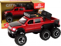 Terreinwagen 6x6 met vliegwiel 1:16 rood