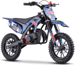 Benzine mini dirtbike 49 cc Tiger – blauw