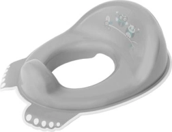 Antislip kinder-wc-bril met uilenmotief – grijs