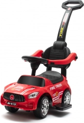 Kinderloopfiets met duwstang BABY MIX brandweer, rood