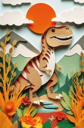 Puzzle Paper Art: Dinosaurus 160 stukjes