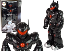 Interactieve zwarte robot met licht en geluid