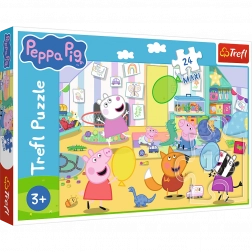 Puzzel 24 maxi – mooie Peppa – Gelukkig varkentje PEPPA van Trefl