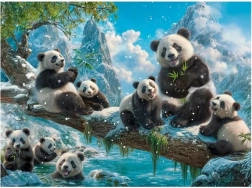 Puzzel Panda’s winterpret 2000 stukjes CASTORLAND