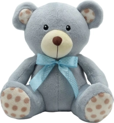 Pluchen teddybeer grijs 30 cm